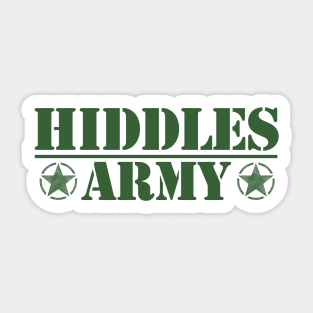 Hiddles Army Sticker